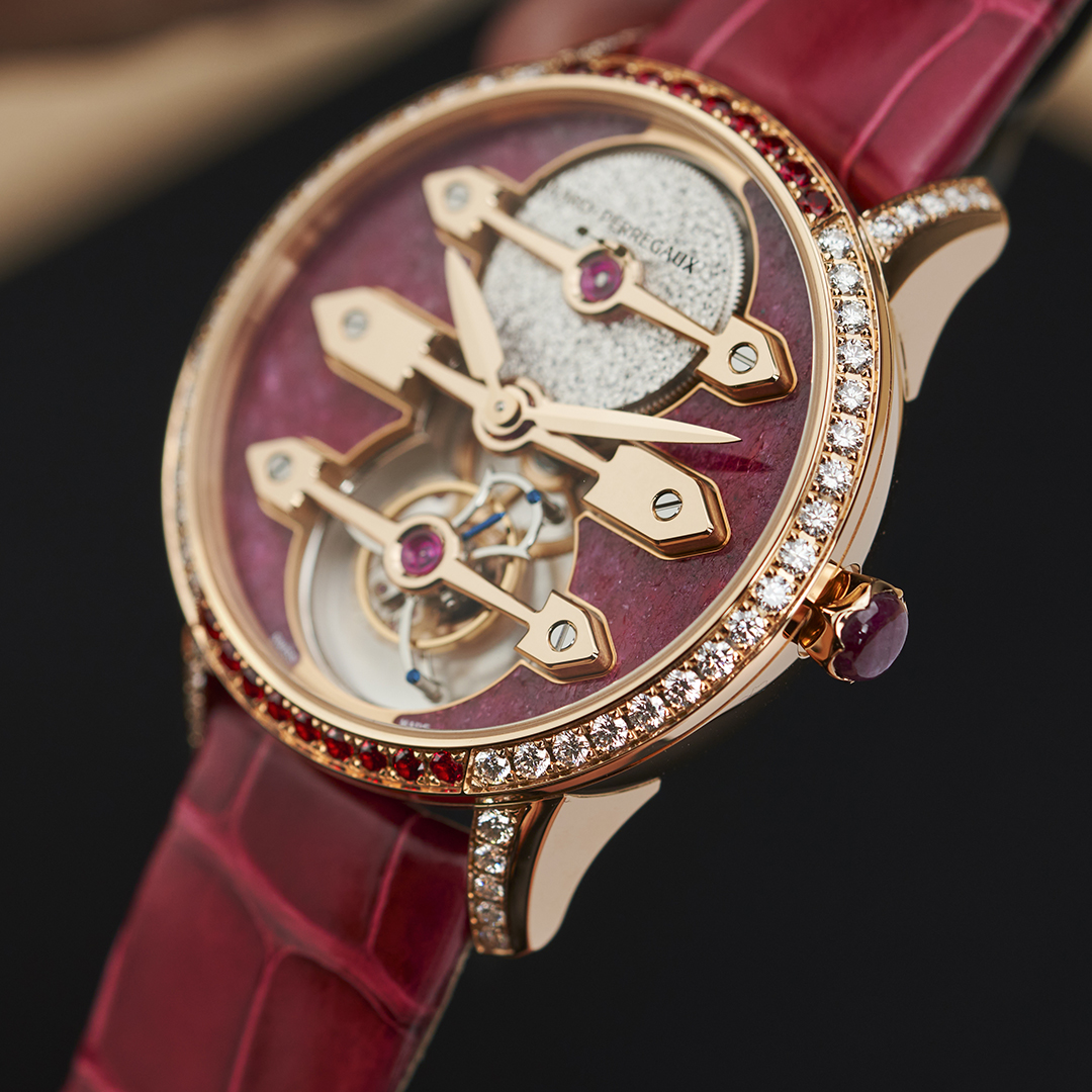 imagen 3 de Girard-Perregaux presenta un espectacular reloj joya de rubíes y diamantes.