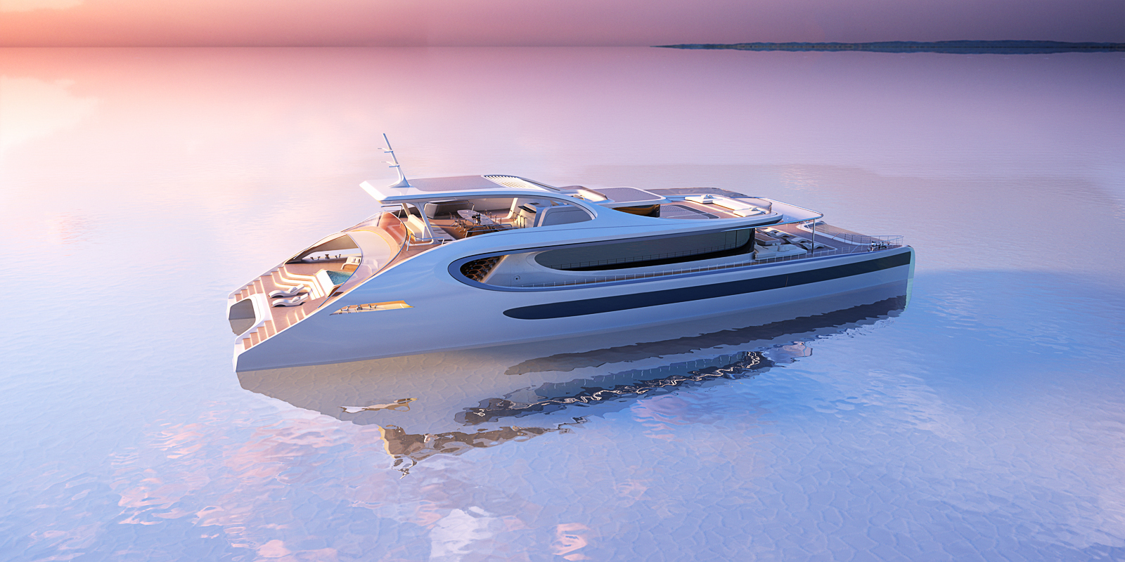 imagen 1 de Oneiric, así es el catamarán de lujo que Zaha Hadid Architects ha diseñado para Rossinavi.
