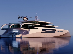 Imagen de M Catamaran Concept, el espectacular yate diseñado por Nick Stark.