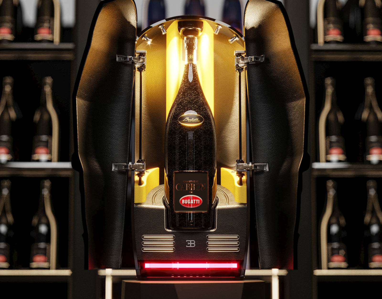 imagen 2 de La Bouteille sur Mesure, lo nuevo de Bugatti y Champagne Carbon.