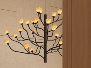 Mokuren, la espectacular lámpara de inspiración japonesa y Lladró.