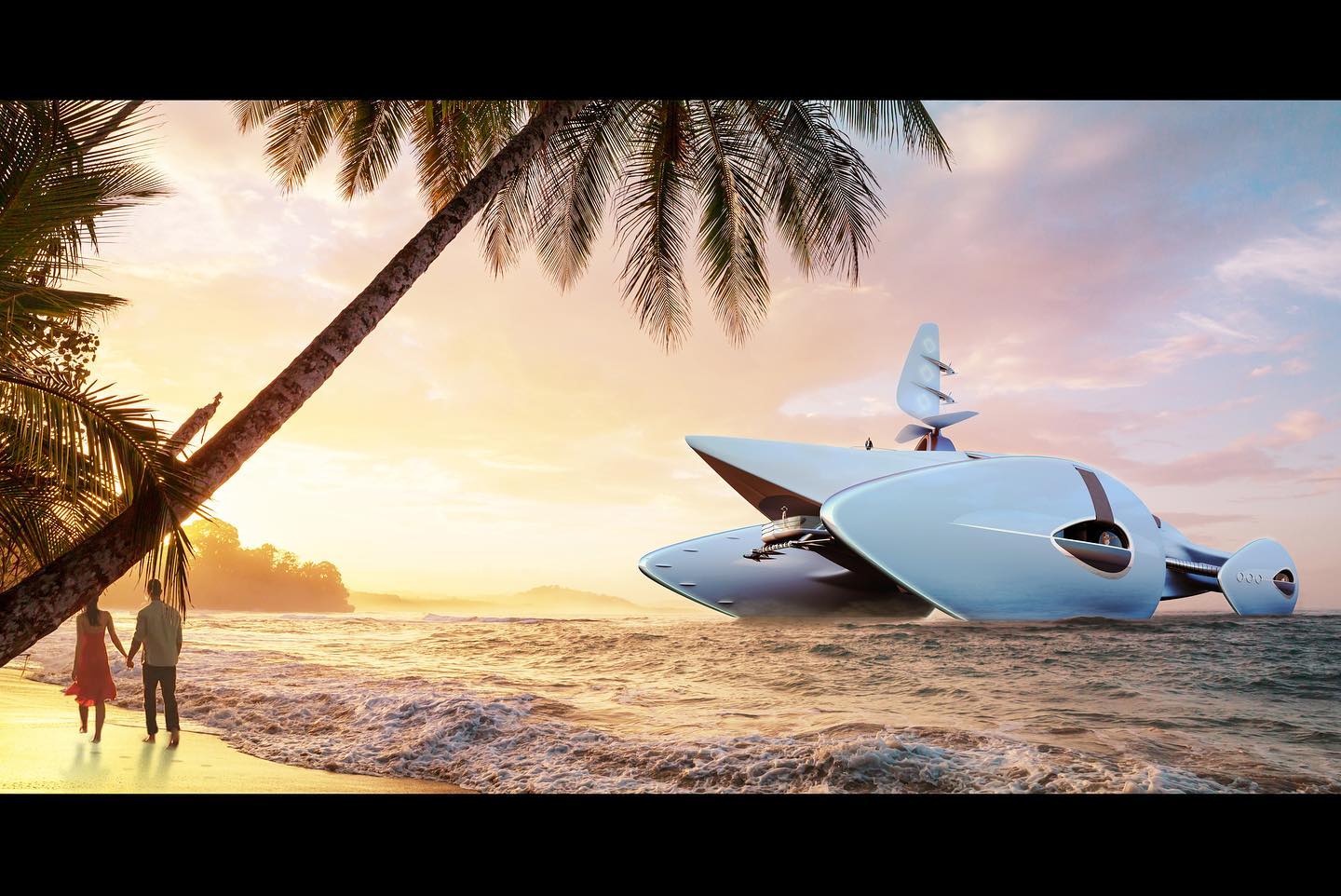 imagen 8 de Decadence, un catamarán inspirado en el diseño de los coches de los felices años 20.