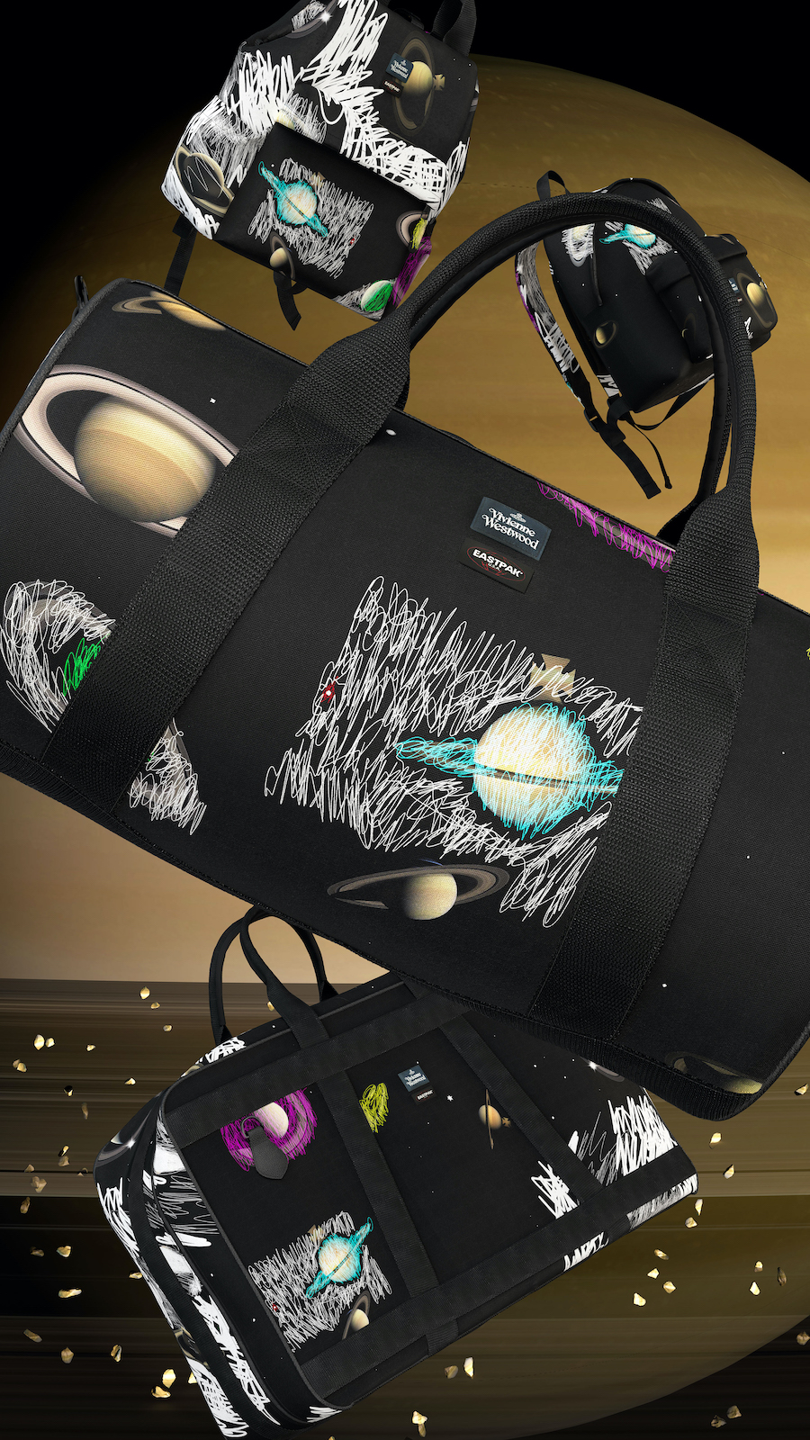 imagen 2 de Vivienne Westwood x Eastpak: una colección de bolsas y mochilas espaciales.
