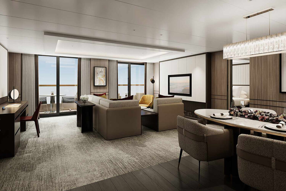 imagen 2 de Luminara, el nuevo crucero de lujo de Ritz-Carlton, zarpará de Barcelona.